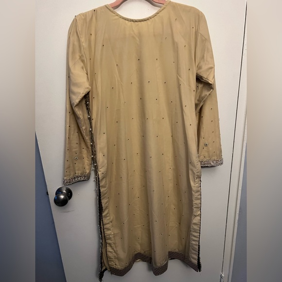 Pakistani Indian Designer Dress Heavy Hand Embroidery Heavy Shalwar Kameez Sz Sm - Picture 7 of 16